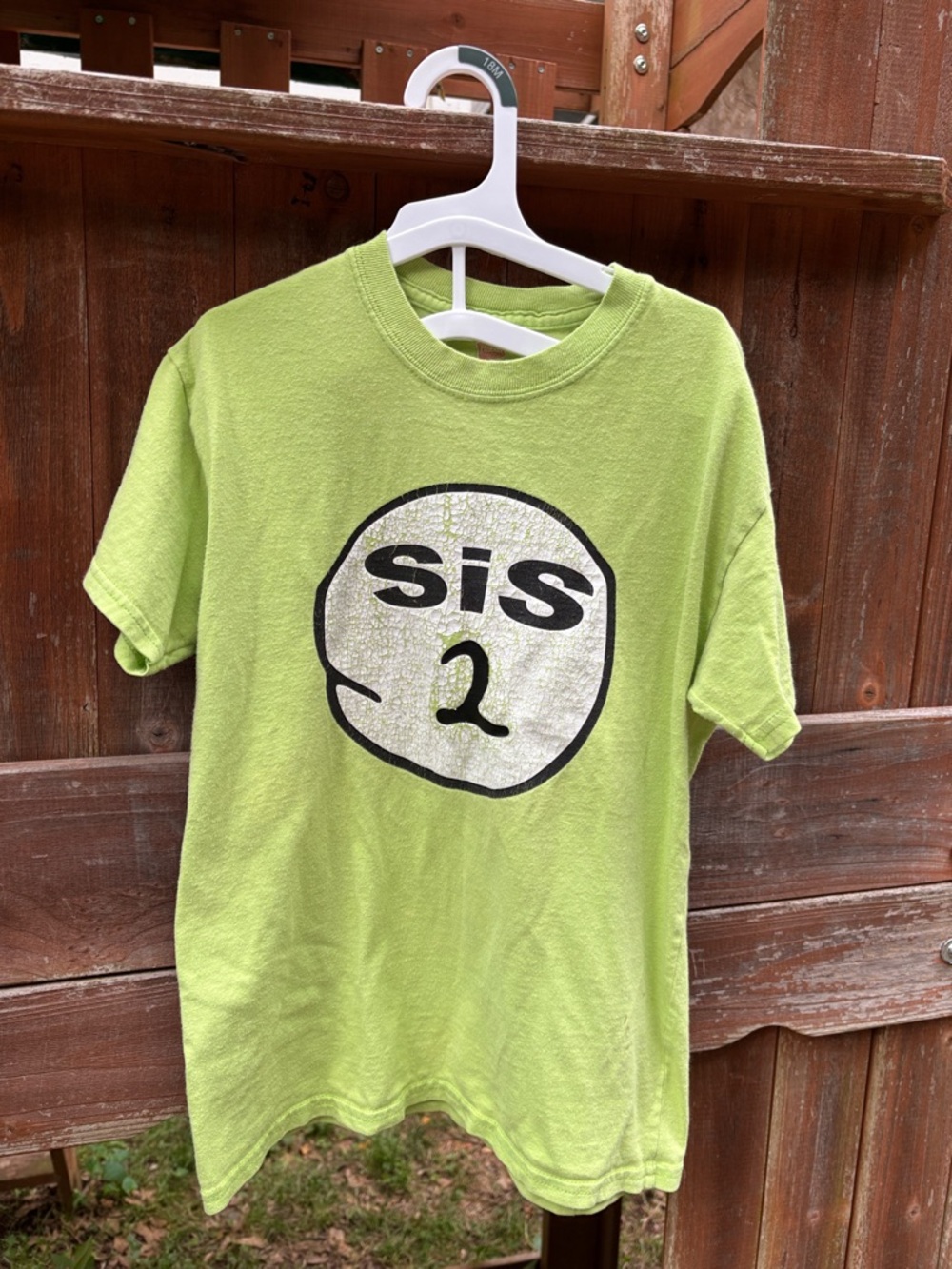 Hanes Lime Green Graphic 'SiS 2' Short Sleeve Tee